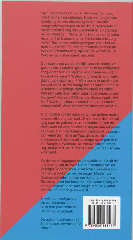 Achterkant van Wet arbeid en zorg