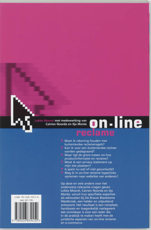 Achterkant van On-line reclame