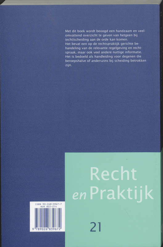 Achterkant van Handleiding bij scheiding