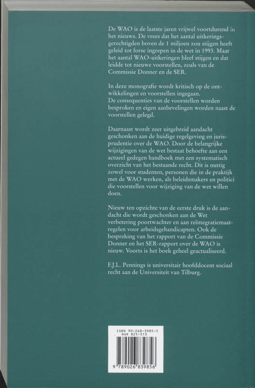 Achterkant van De WAO