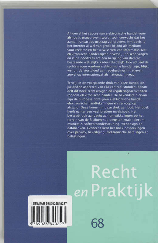 Achterkant van Recht en elektronische handel