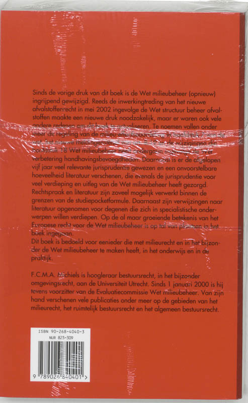 Achterkant van De Wet milieubeheer