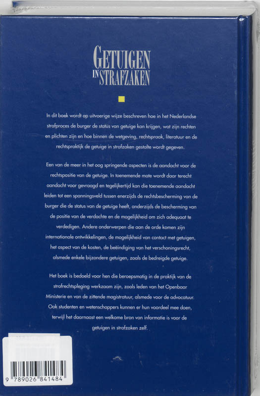 Achterkant van Getuigen in strafzaken