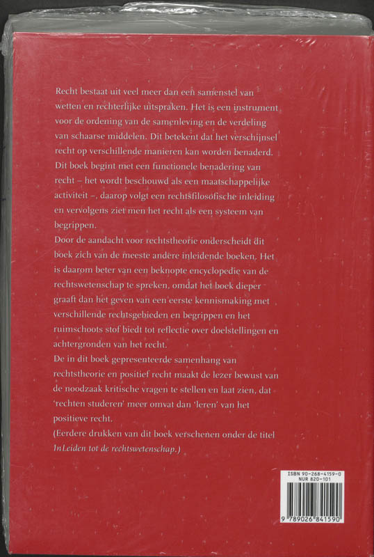 Achterkant van Encyclopedie van de rechtswetenschap