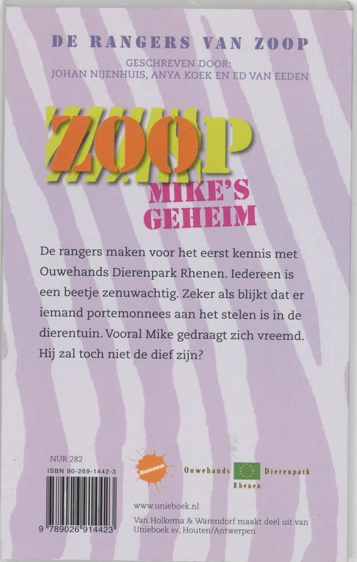 Achterkant van ZOOP Mike's Geheim
