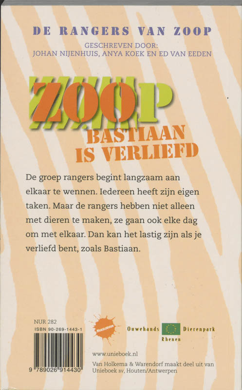Achterkant van ZOOP Bastiaan is verliefd