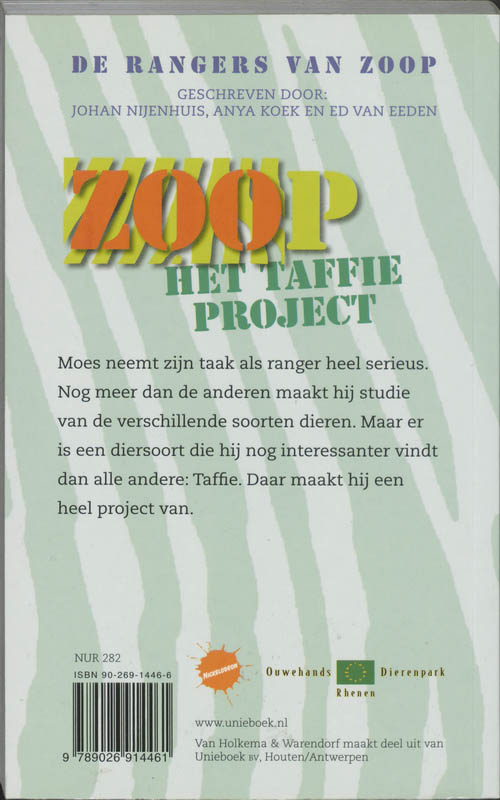 Achterkant van ZOOP Het Taffie-project