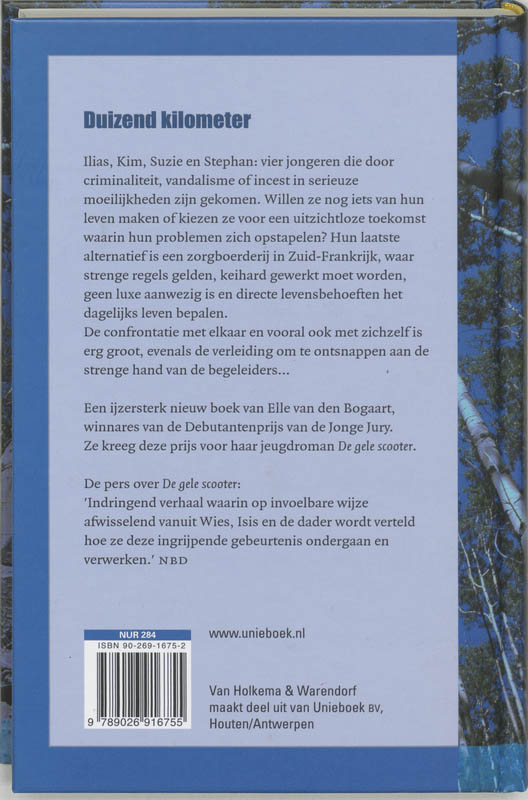 Achterkant van Duizend kilometer