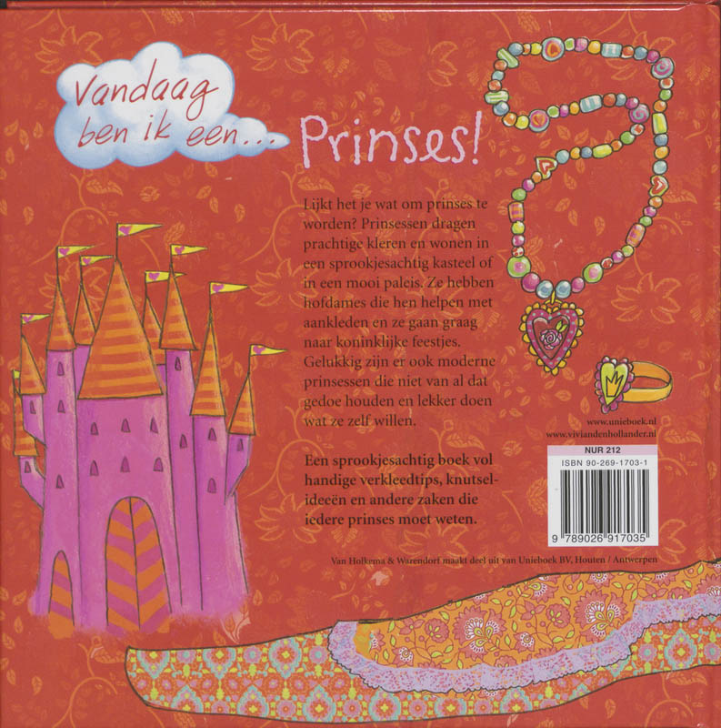 Achterkant van Vandaag ben ik een... prinses!