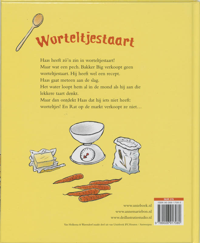 Achterkant van Worteltjestaart