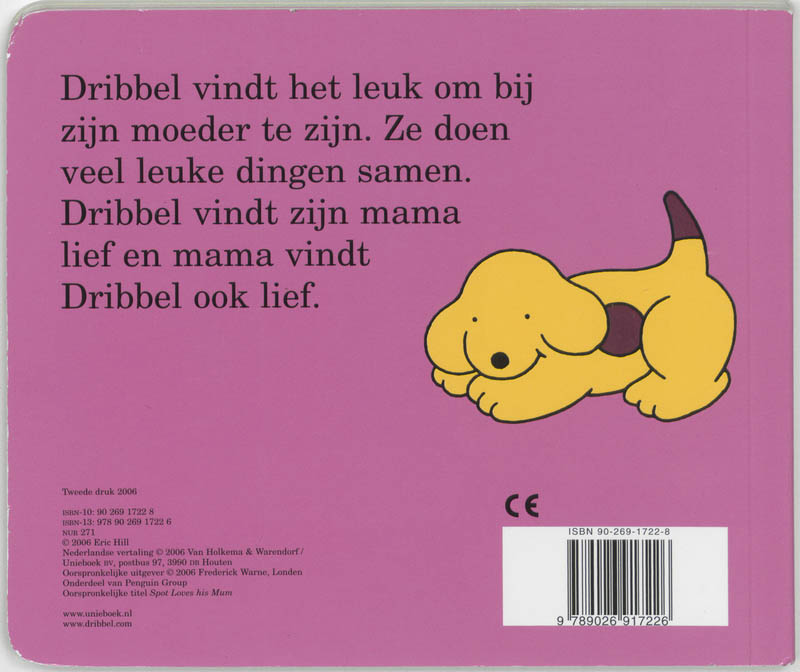 Achterkant van Dribbels lieve mama