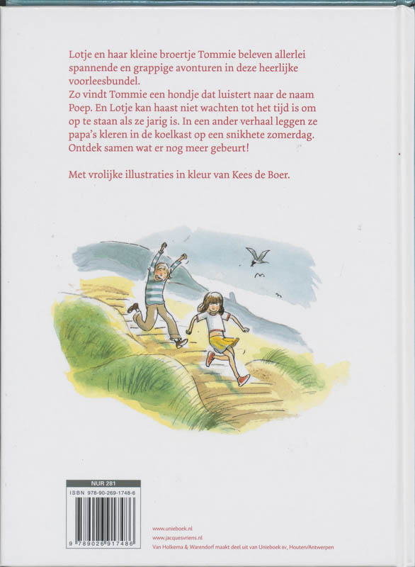 Achterkant van De stoutste avonturen van Tommie en Lotje