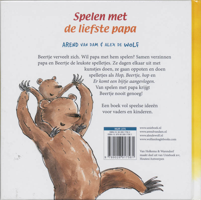 Achterkant van Spelen met de liefste papa
