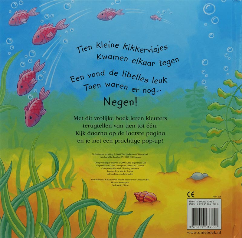Achterkant van Tien kleine kikkervisjes