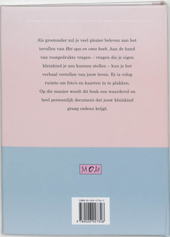 Achterkant van Het opa en oma boek
