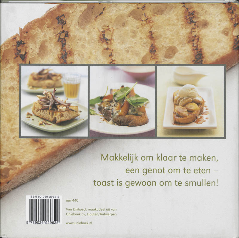 Achterkant van Op toast