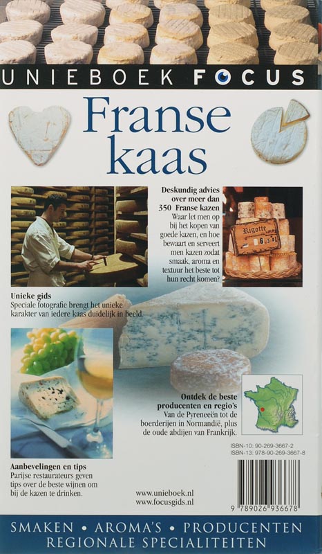 Achterkant van Focus Franse kaas