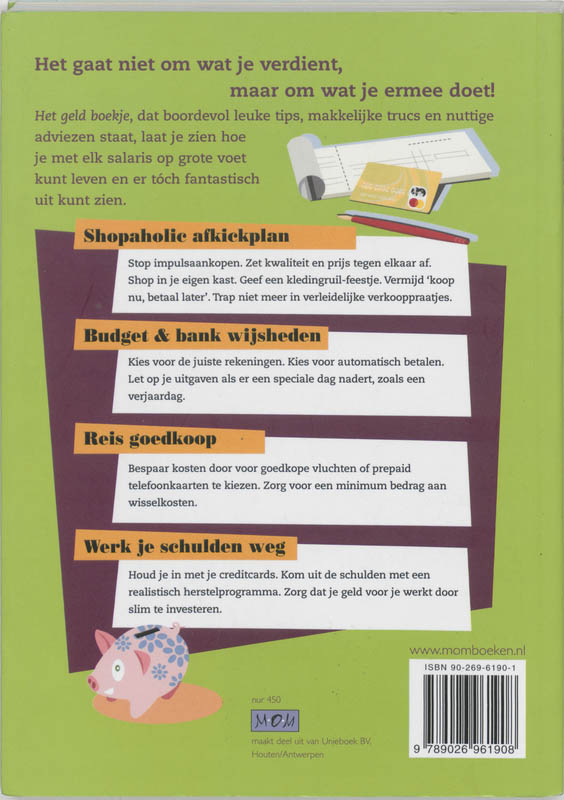Achterkant van Het geld boekje