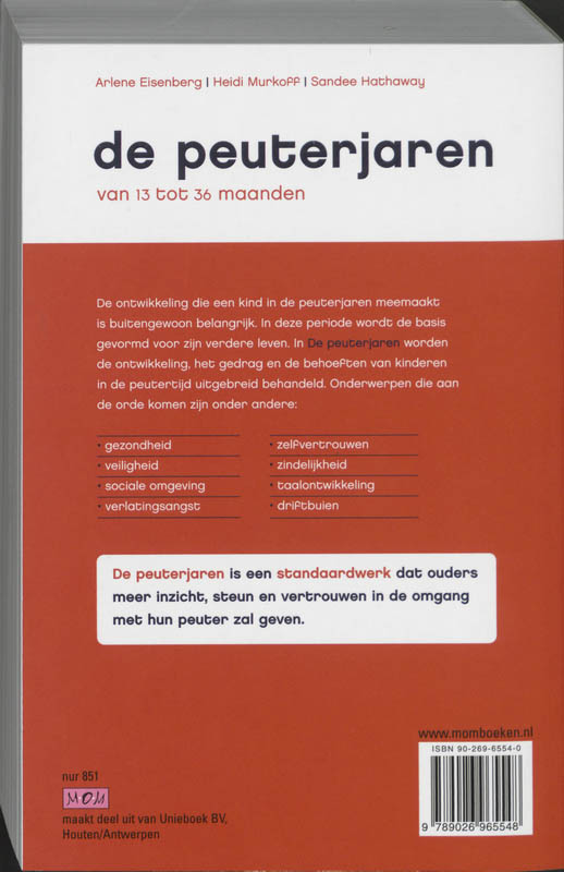Achterkant van De peuterjaren