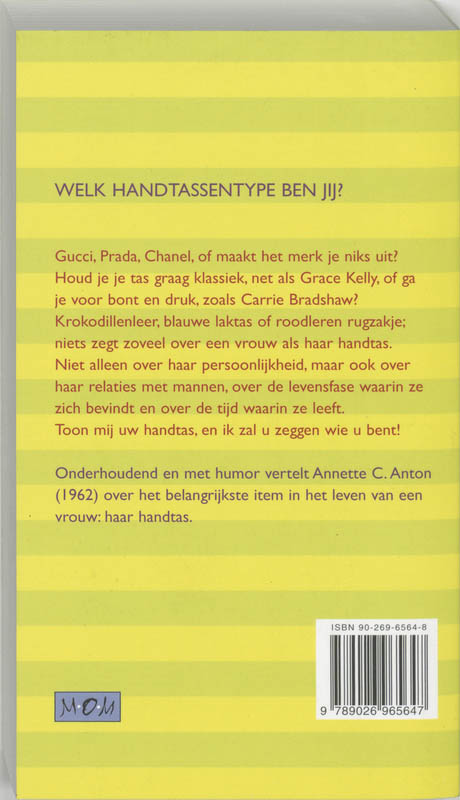 Achterkant van Het handtassenboek