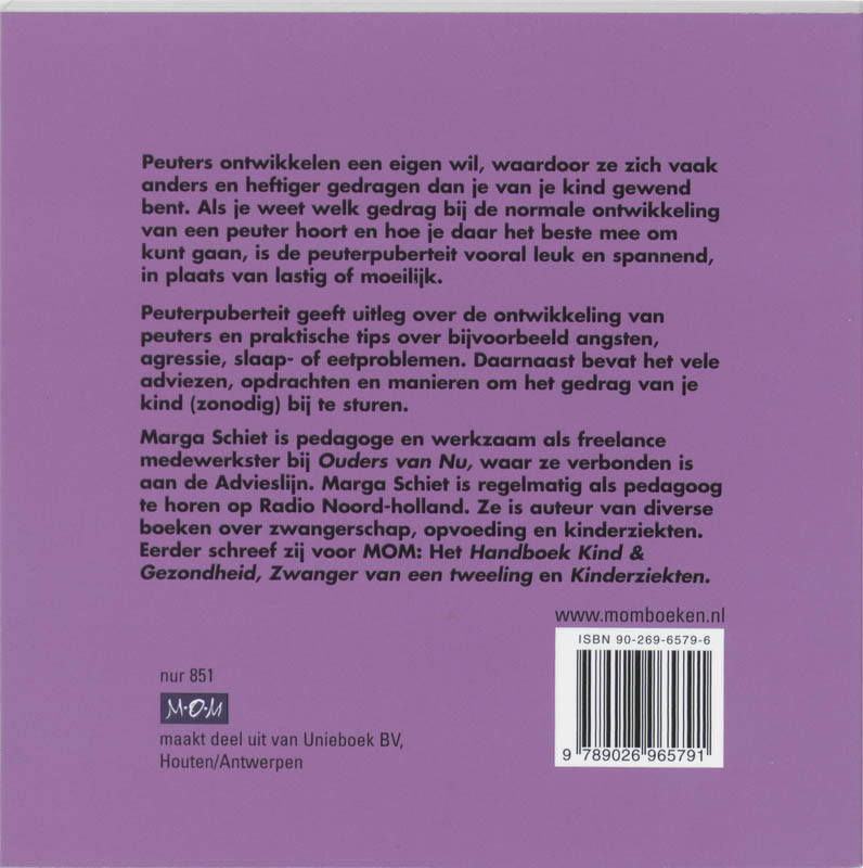 Achterkant van Peuterpuberteit