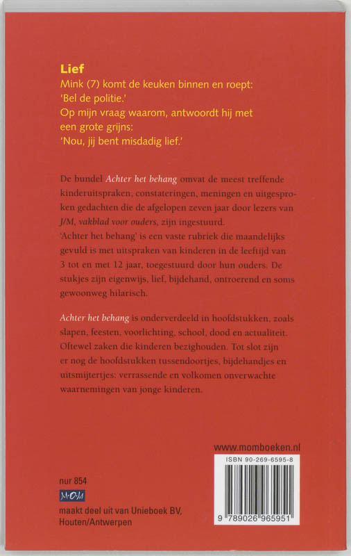Achterkant van Achter het behang