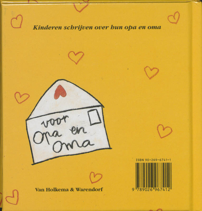 Achterkant van Lieve opa en oma