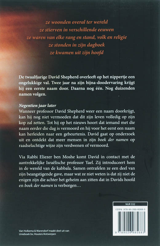 Achterkant van Het boek der namen