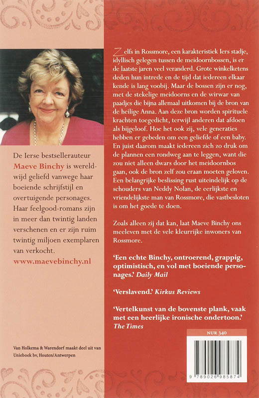 Achterkant van Wit bloeit de meidoorn