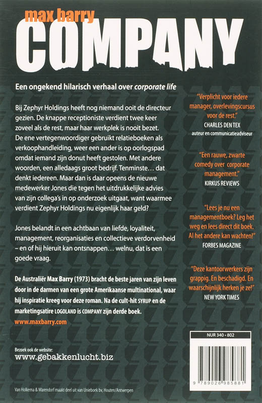 Achterkant van Company