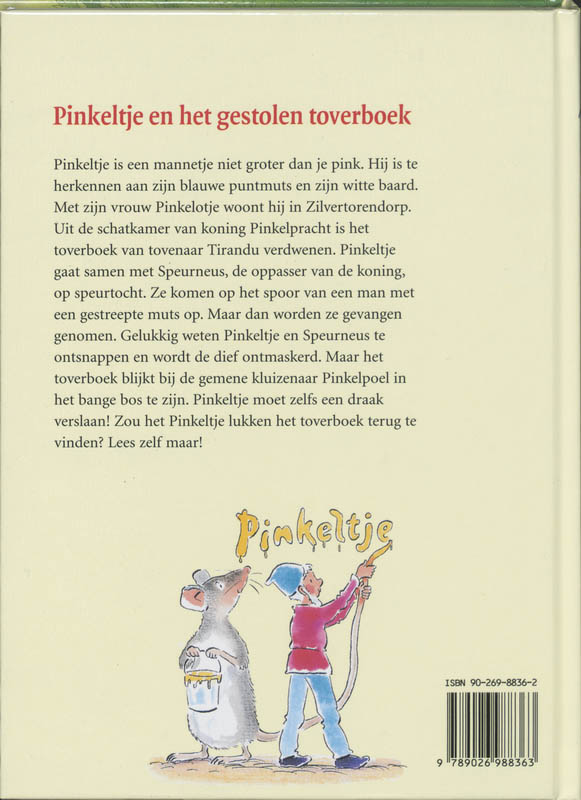 Achterkant van Pinkeltje en het gestolen toverboek
