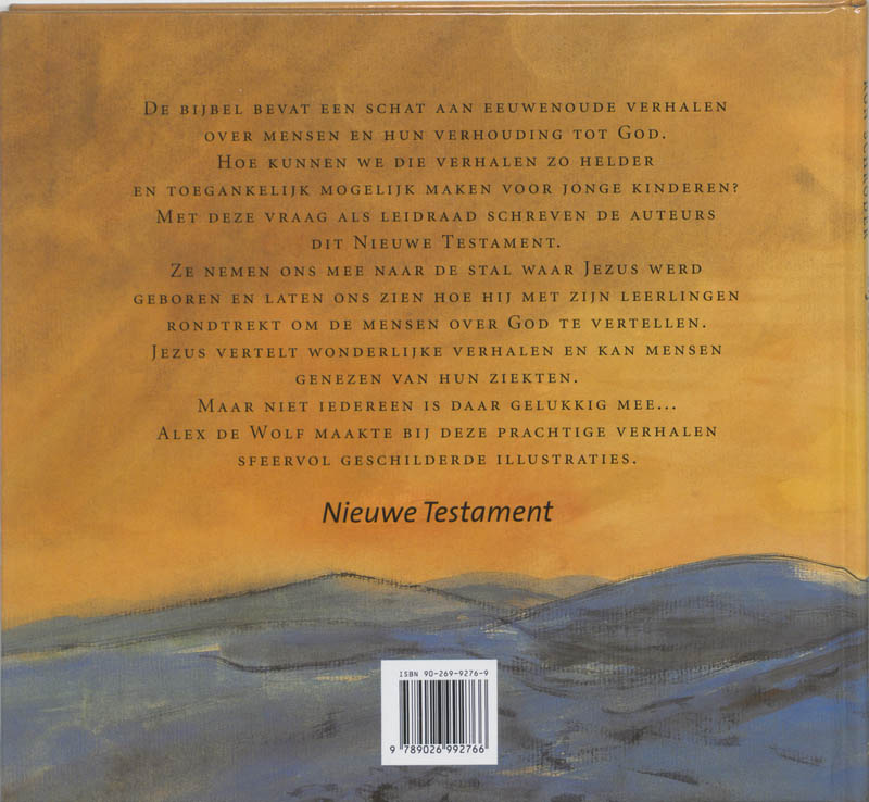 Achterkant van Nieuwe Testament