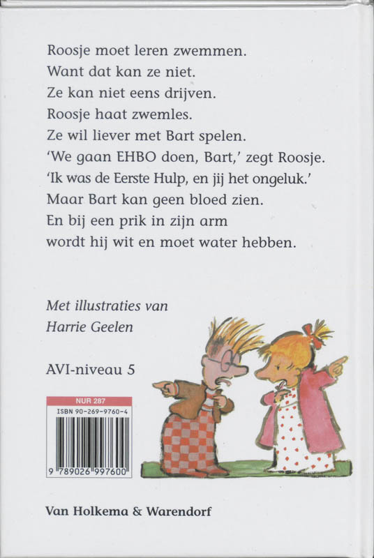 Achterkant van Roosje leert zwemmen