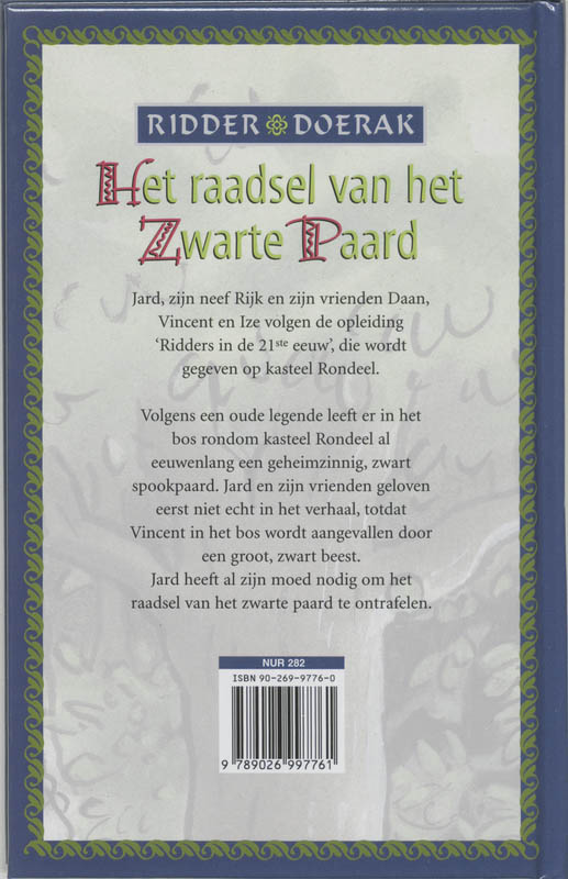 Achterkant van Het raadsel van het Zwarte Paard
