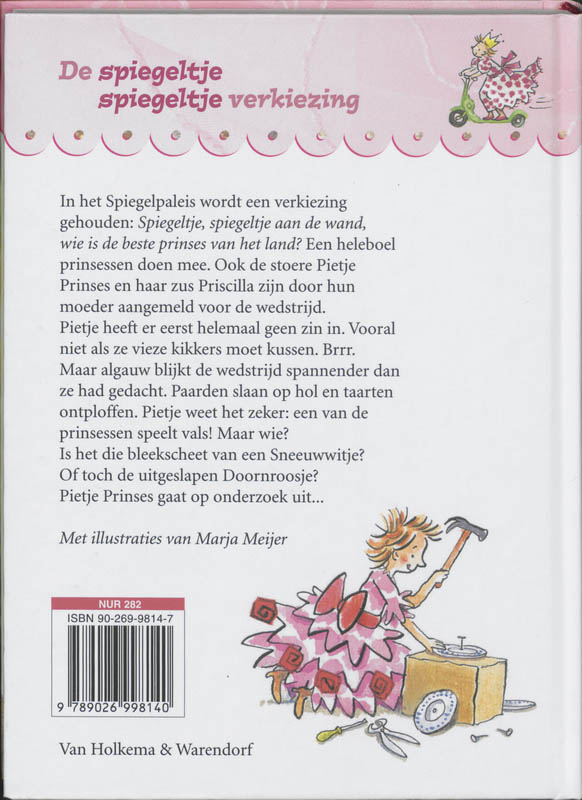 Achterkant van De spiegeltje spiegeltje verkiezing