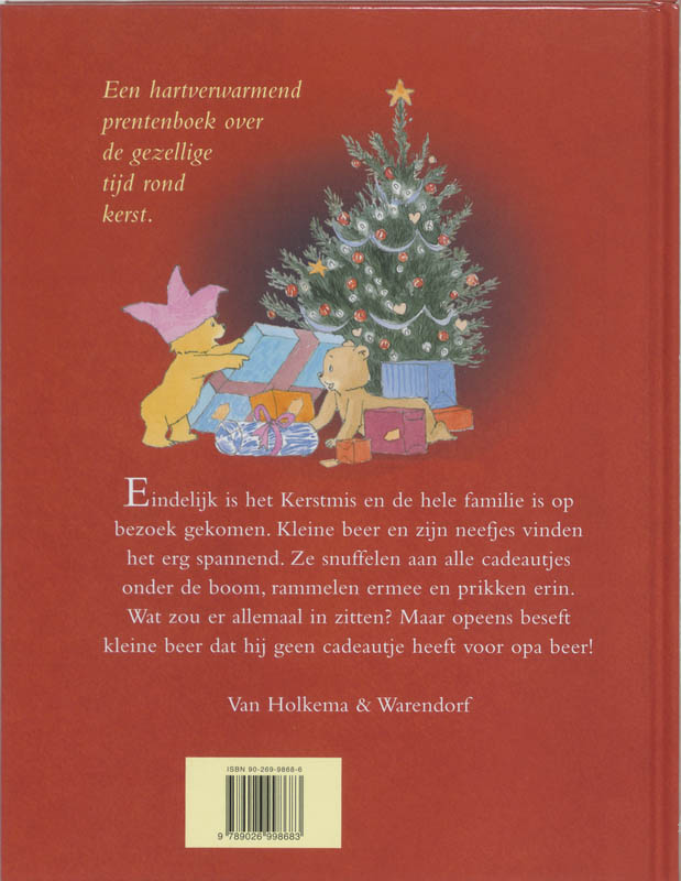 Achterkant van Vrolijk kerstfeest, kleine beer!