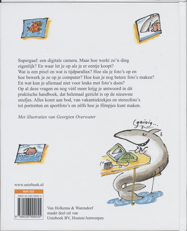 Achterkant van Help, een digitale camera!