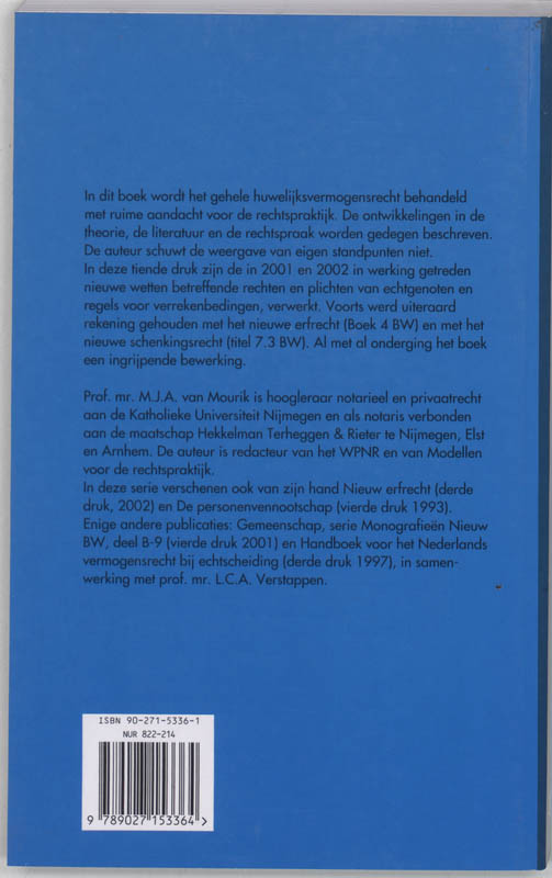 Achterkant van Huwelijksvermogensrecht