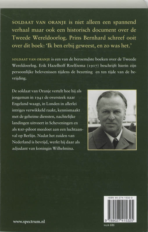 Achterkant van Soldaat van Oranje