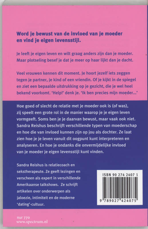 Achterkant van Help! Ik ben precies mijn moeder