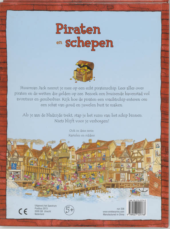 Achterkant van Piraten en schepen