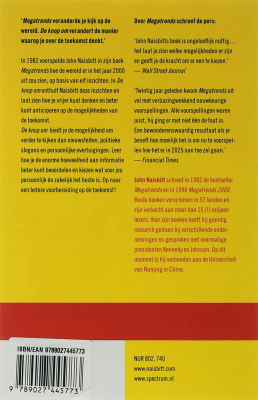 Achterkant van De knop om