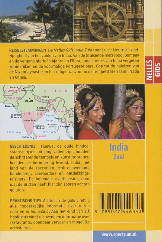 Achterkant van Nelles gids India Zuid