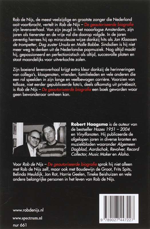 Achterkant van Rob de Nijs