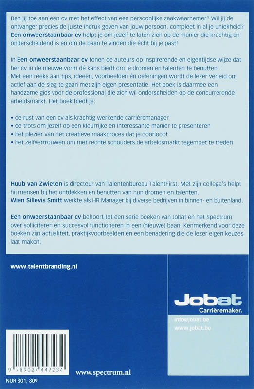 Achterkant van Een onweerstaanbaar cv