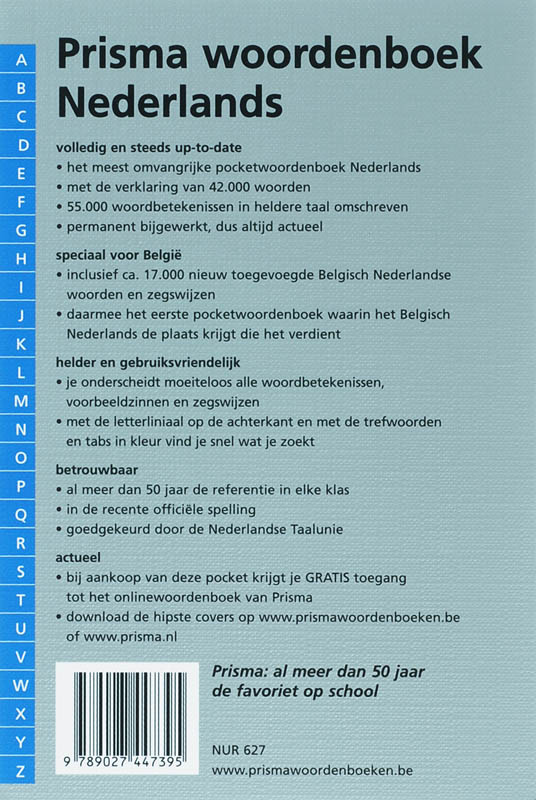 Achterkant van BE