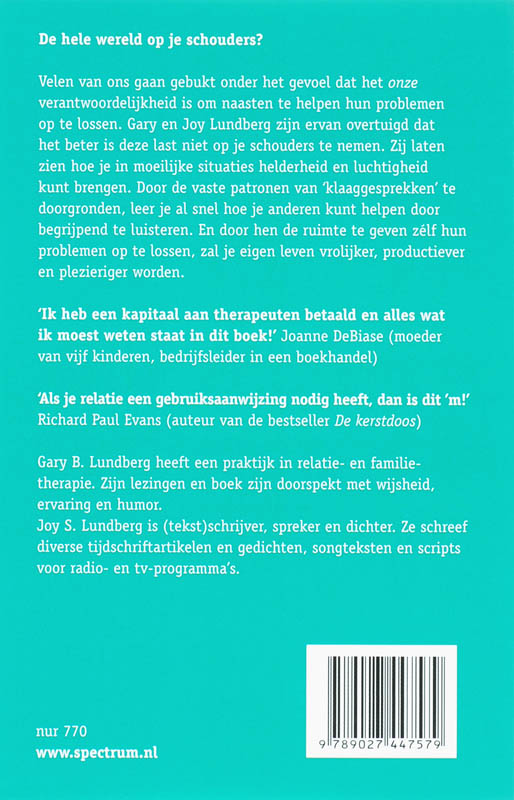 Achterkant van Problemen laten bij wie ze horen