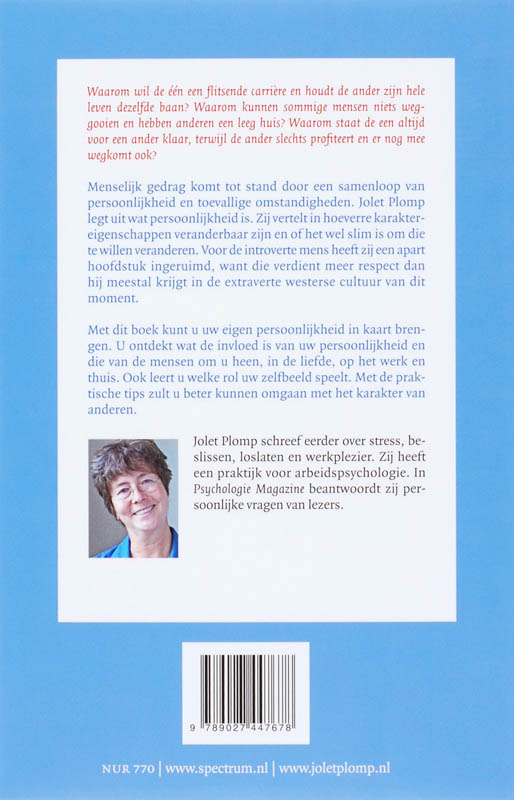 Achterkant van Een kwestie van persoonlijkheid