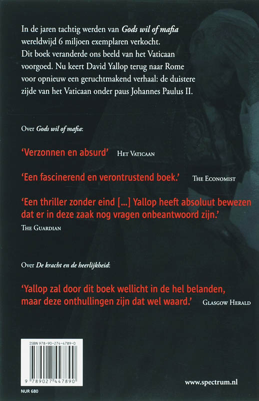 Achterkant van De kracht en de heerlijkheid