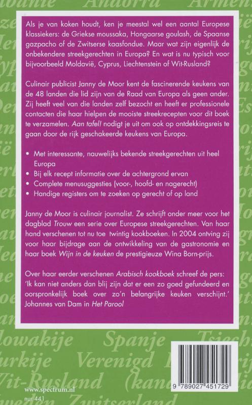 Achterkant van Aan tafel!